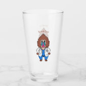 Illustration des Cartoon eines Funny mandrill Glas (Vorderseite)