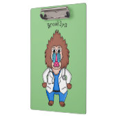 Illustration des Cartoon eines Funny mandrill Klemmbrett (Links)