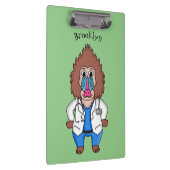 Illustration des Cartoon eines Funny mandrill Klemmbrett (Rechts)