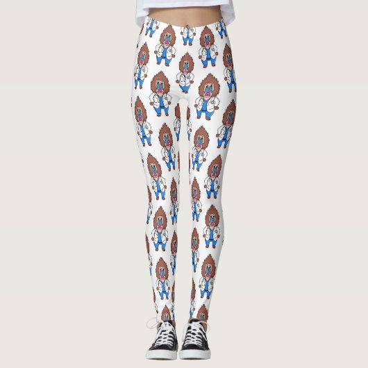 Illustration des Cartoon eines Funny mandrill Leggings (Vorderseite)