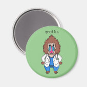 Illustration des Cartoon eines Funny mandrill Magnet (Vorderseite/Rückseite)