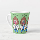 Illustration des Cartoon eines Funny mandrill Milchtasse (Linke Ecke)
