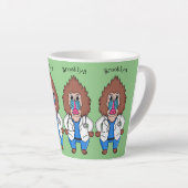 Illustration des Cartoon eines Funny mandrill Milchtasse (Rechte Ecke)