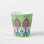Illustration des Cartoon eines Funny mandrill Milchtasse (Vorderseite)