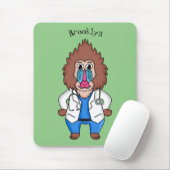 Illustration des Cartoon eines Funny mandrill Mousepad (Mit Mouse)