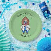 Illustration des Cartoon eines Funny mandrill Pappteller (Party)