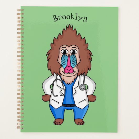 Illustration des Cartoon eines Funny mandrill Planer (Vorderseite)