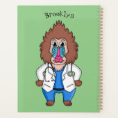 Illustration des Cartoon eines Funny mandrill Planer (Rückseite)