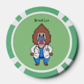 Illustration des Cartoon eines Funny mandrill Pokerchips (Rückseite)