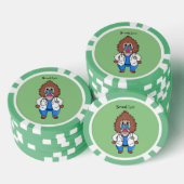Illustration des Cartoon eines Funny mandrill Pokerchips (Stapel)