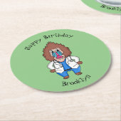 Illustration des Cartoon eines Funny mandrill Runder Pappuntersetzer (Angewinkelt)