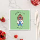 Illustration des Cartoon eines Funny mandrill Serviette (Beispiel)
