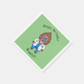 Illustration des Cartoon eines Funny mandrill Serviette (Ecke)