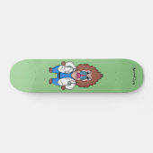 Illustration des Cartoon eines Funny mandrill Skateboard (Horizontal)