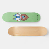 Illustration des Cartoon eines Funny mandrill Skateboard (Horizontal)