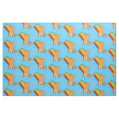 Illustration des Cartoon "Pop und Regenbogen" gefr Stoff (Fat Quarter (45,7 x 55,9 cm))