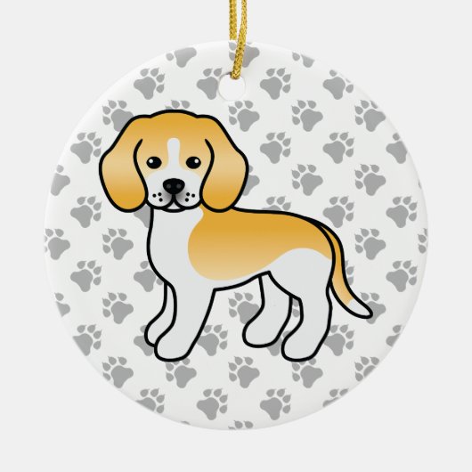 Illustration des Cartoon von Hunden aus Zitronen u Keramik Ornament (Vorne)