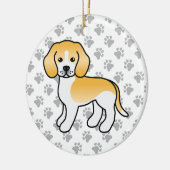 Illustration des Cartoon von Hunden aus Zitronen u Keramik Ornament (Links)