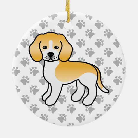 Illustration des Cartoon von Hunden aus Zitronen u Keramik Ornament (Hinten)