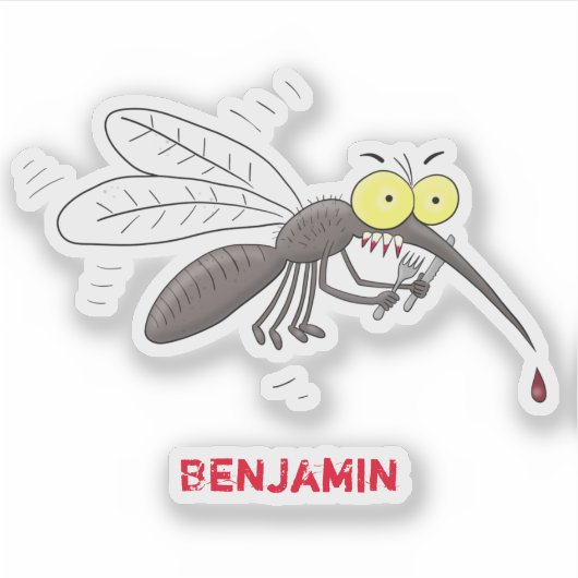 Illustration des Cartoon von Moskitos Aufkleber (Vorderseite)