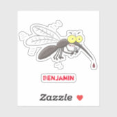 Illustration des Cartoon von Moskitos Aufkleber (Blatt)