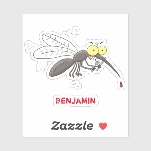 Illustration des Cartoon von Moskitos Aufkleber (Blatt)