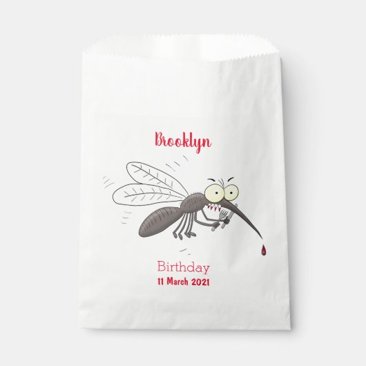 Illustration des Cartoon von Moskitos Geschenktütchen (Vorderseite)