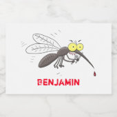 Illustration des Cartoon von Moskitos Lebensmitteletikett (Einzelnes Label)