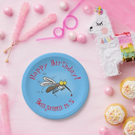 Illustration des Cartoon von Moskitos Pappteller (Party)