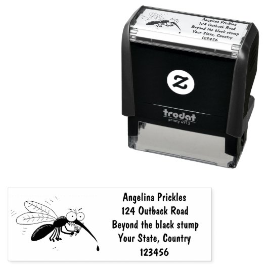 Illustration des Cartoon von Moskitos Permastempel (Beispiel)