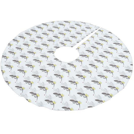 Illustration des Cartoon von Moskitos Polyester Weihnachtsbaumdecke (Schrägansicht)