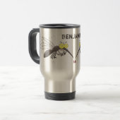 Illustration des Cartoon von Moskitos Reisebecher (Vorderseite Links)