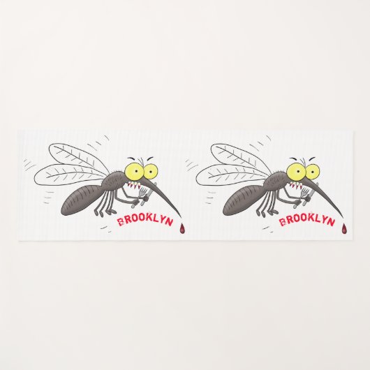 Illustration des Cartoon von Moskitos Yogamatte (Vorderseite (Horizontal))