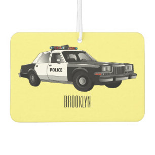 Illustration des Cartoon von Polizeiwagen Autolufterfrischer