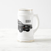 Illustration des Cartoon von Polizeiwagen Bierglas (VorderseiteRechts)