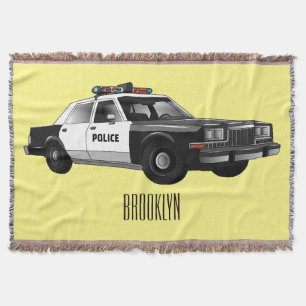 Illustration des Cartoon von Polizeiwagen Decke