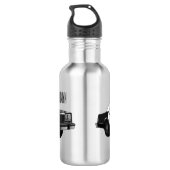 Illustration des Cartoon von Polizeiwagen Edelstahlflasche (Rückseite)