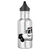 Illustration des Cartoon von Polizeiwagen Edelstahlflasche (Links)