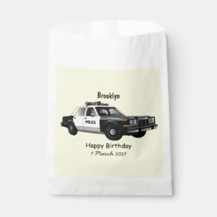Illustration des Cartoon von Polizeiwagen Geschenktütchen