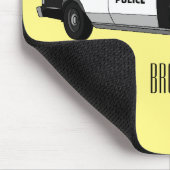 Illustration des Cartoon von Polizeiwagen Mousepad (Ecke)