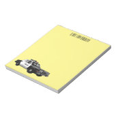 Illustration des Cartoon von Polizeiwagen Notizblock (Rotiert)