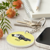 Illustration des Cartoon von Polizeiwagen Schlüsselanhänger (Vorderseite rechts)