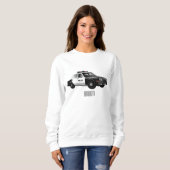 Illustration des Cartoon von Polizeiwagen Sweatshirt (Vorne ganz)
