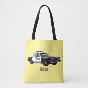 Illustration des Cartoon von Polizeiwagen Tasche