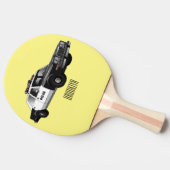 Illustration des Cartoon von Polizeiwagen Tischtennis Schläger (Seitenansicht)