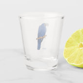 Illustration des Cartoon von Riesenvögeln Schnapsglas (Rückseite)