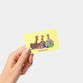 Illustration des Cartoon von Strickhühnern Ausweis (Handheld)