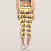 Illustration des Cartoon von Strickhühnern Capri Leggings (Rückseite)