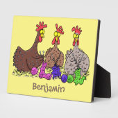 Illustration des Cartoon von Strickhühnern Fotoplatte (Seite)