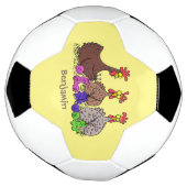 Illustration des Cartoon von Strickhühnern Fußball (Gedreht)